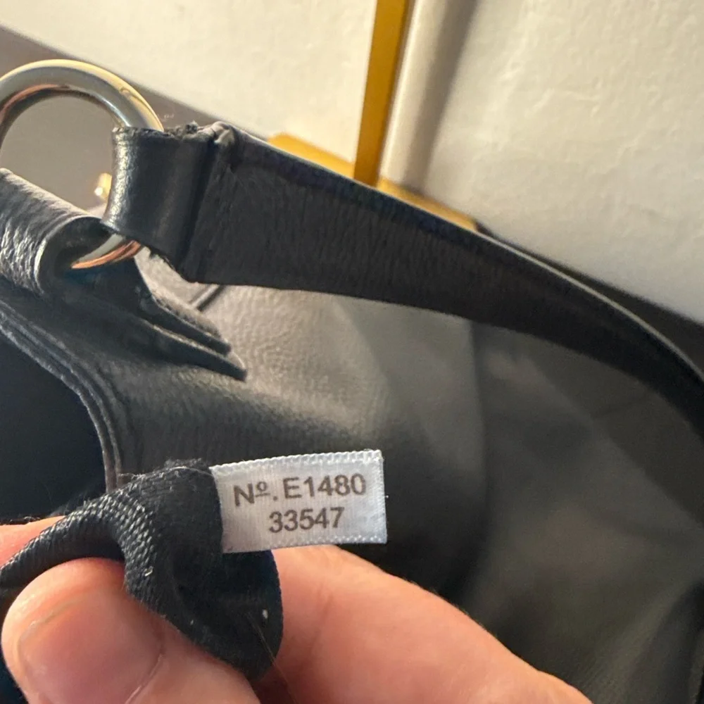 Coach Kristin Black Pebbled Leather Zip Hobo Bag - Gold Hardwared - Style 33547